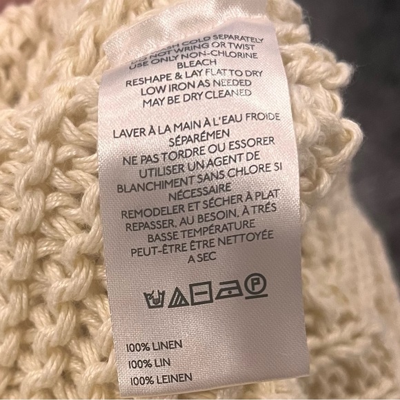 🌼FREE PEOPLE ESSENTIAL LINEN KNIT CREW NECK SWEATER SIZE MEDIUM🌼 - Picture 6 of 6